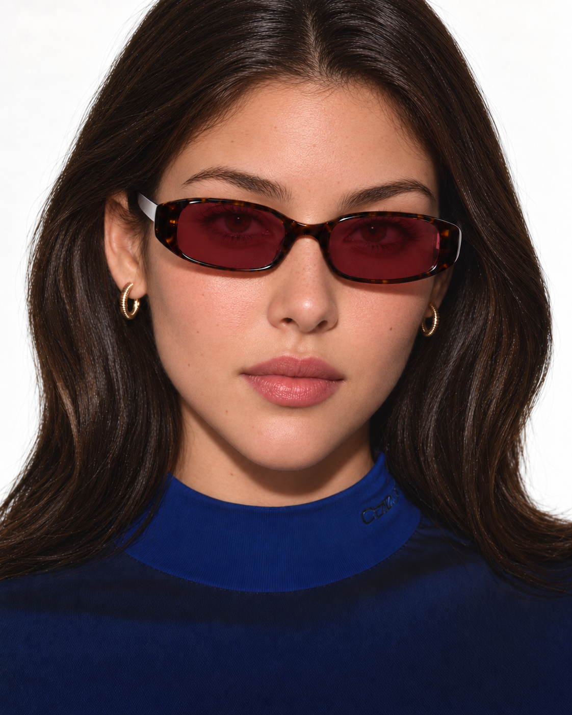 Nine Frames eyewear campaign featuring midnight blue and warm brown sunglasses